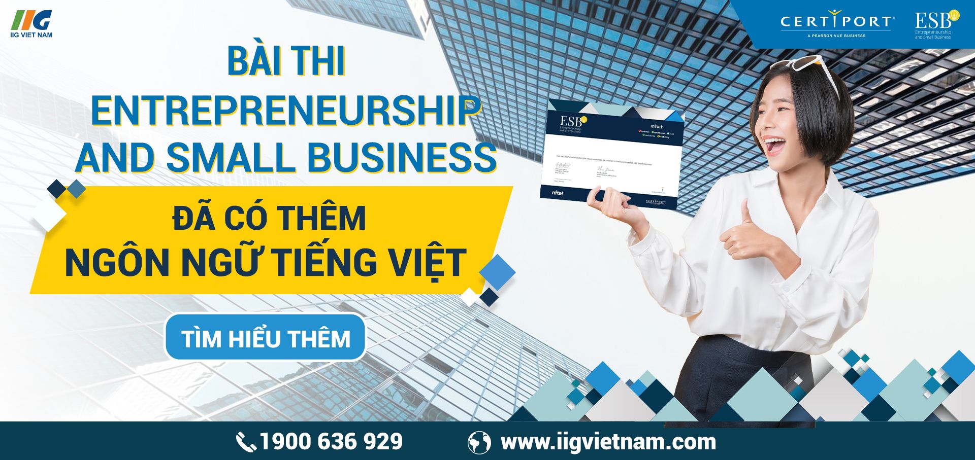 Thông báo: Bài thi ESB đã có thêm ngôn ngữ tiếng Việt